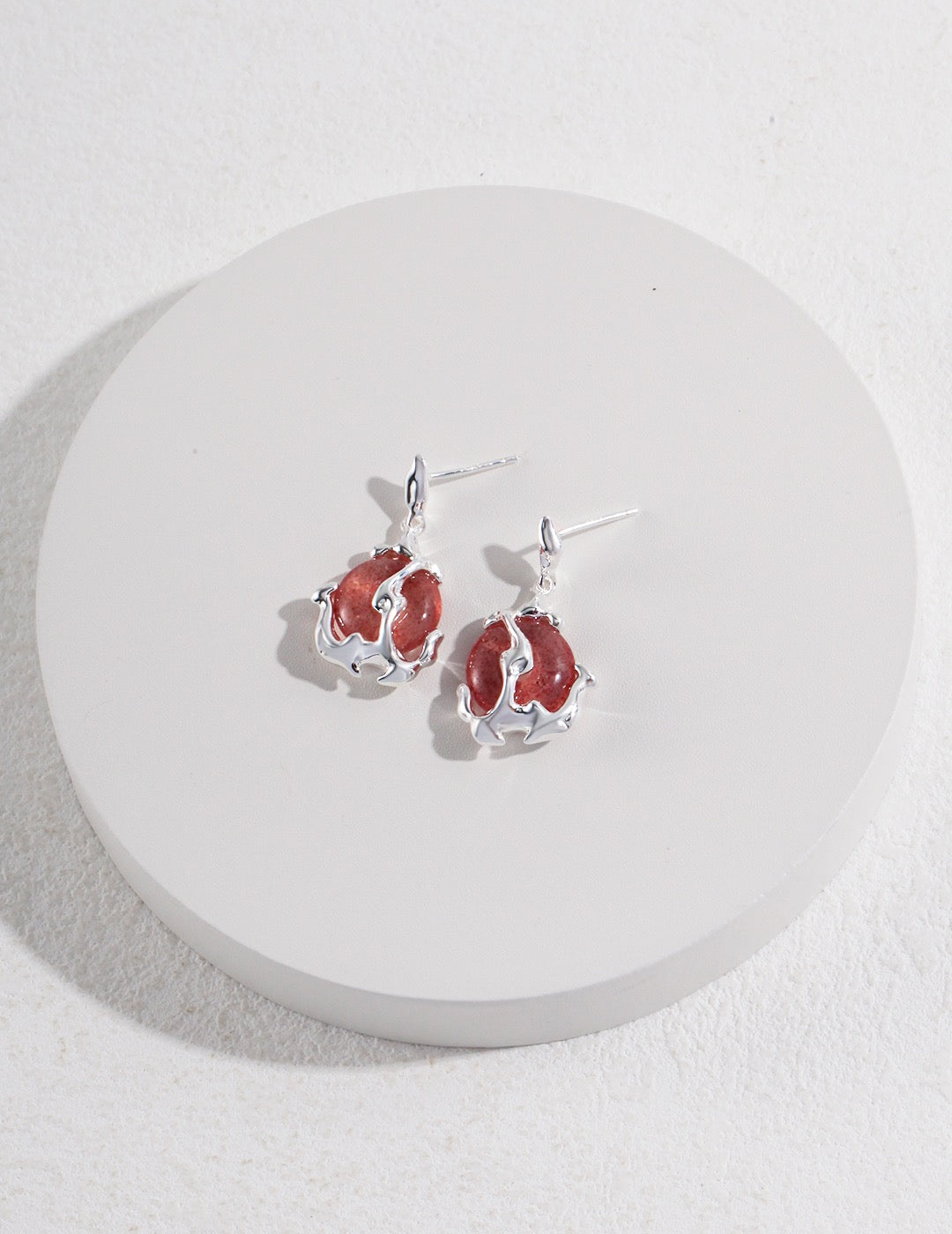 New Chinese Style Strawberry Crystal Earrings